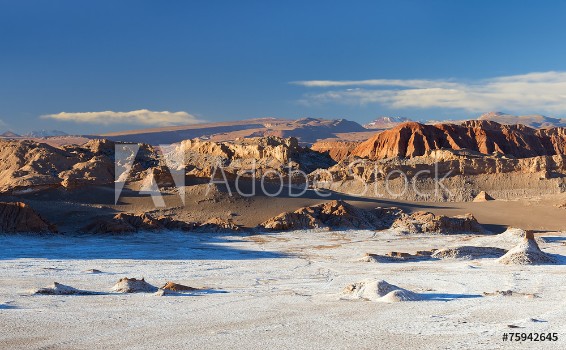 Picture of Moon valley in Atacama desert at a dusk